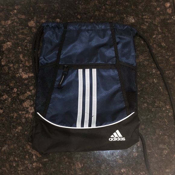 Blue Adidas Drawstring Gym Bag - Picture 2 of 2